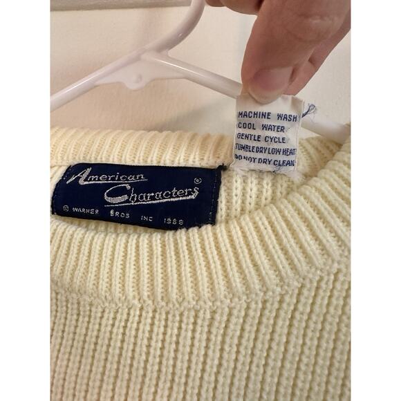 Vintage 1966 American Characters Looney Tunes Tweety Bird Knit Sweater Warner - Picture 5 of 7